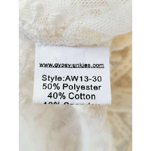 Gypsy Junkies Sasha Floral Embroidered Mesh Maxi Slip Dress Size S/M Filigree - Picture 11 of 12